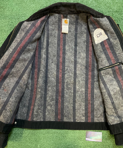 Vintage Carhartt black embroidered Detroit jacket