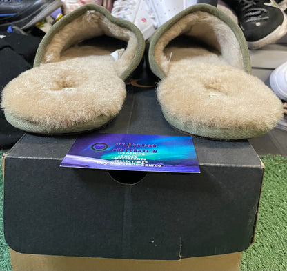 UGG olive green scuff slippers