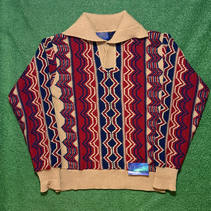 Vintage Pendleton Collar Knit Sweater