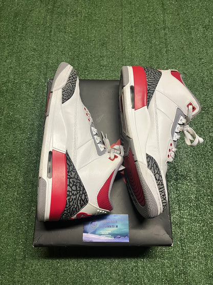 Jordan 3 fire red 2022 size 10.5men/12women