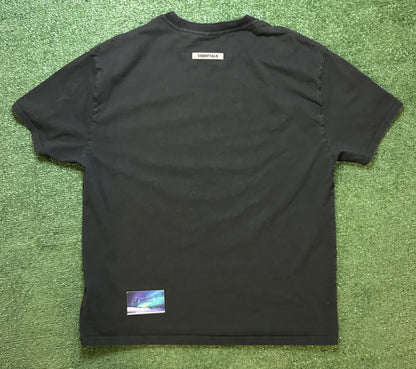 Fear of god essentials black logo tee