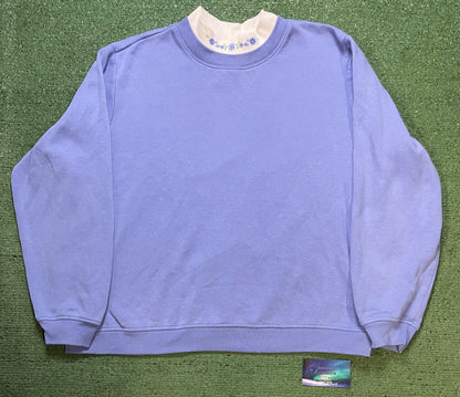 Vintage 1990s lilac floral Crewneck