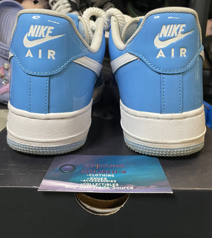 Nike Air Force 1 psychic blue white patent size 9.5men/11women