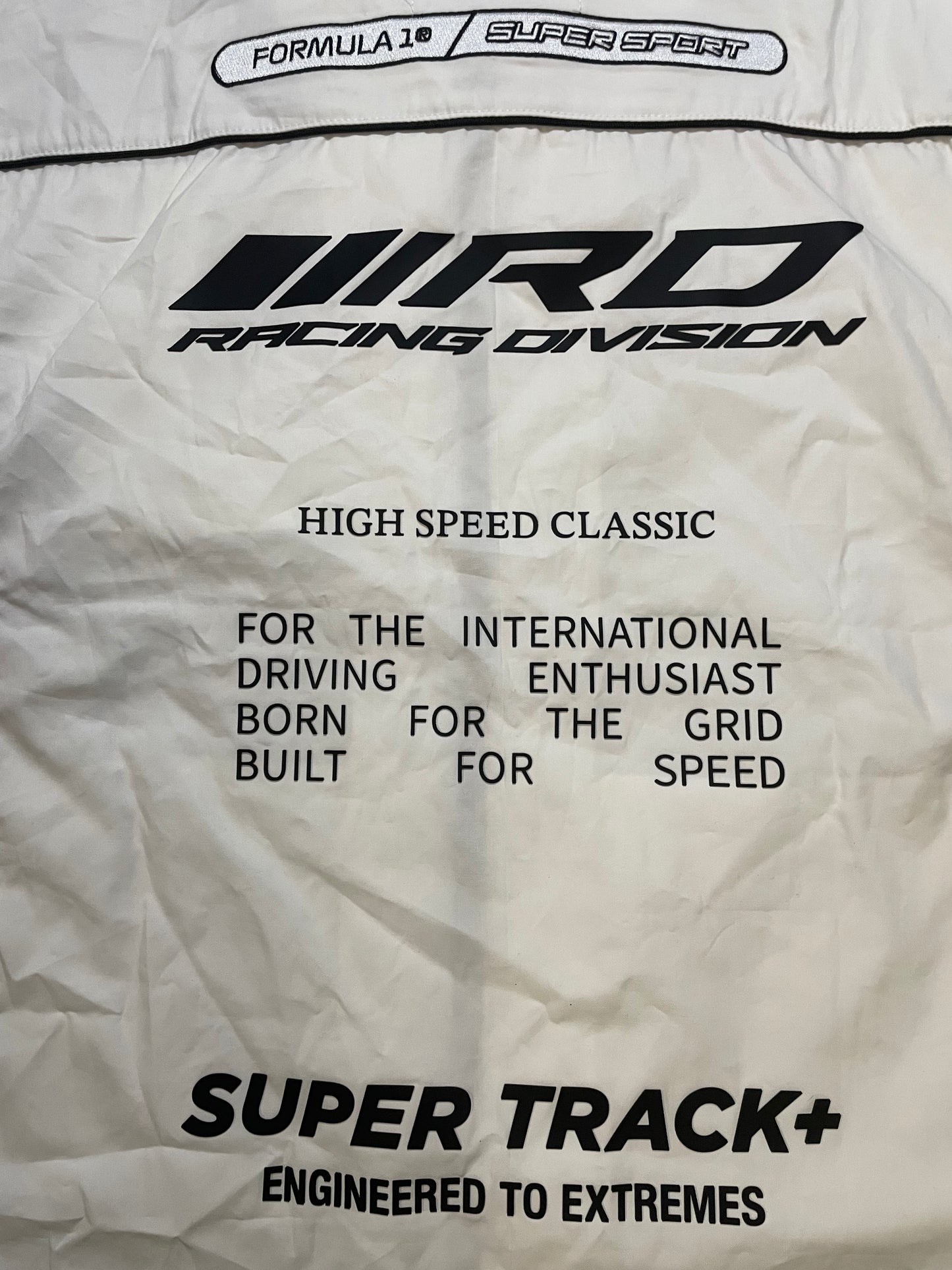 Formula 1 pro racing divison short sleeve zip up
