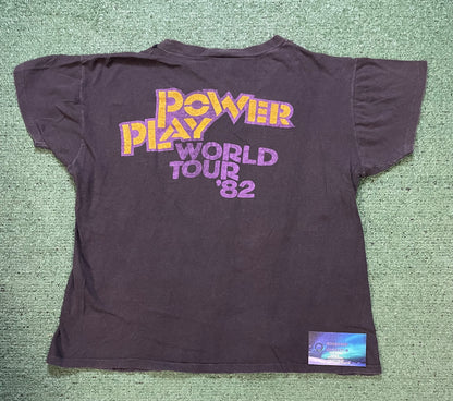 Vintage 1982 April wine Power Play world tour tee