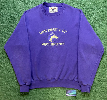 Vintage 1990s UW University Of Washington Crewneck