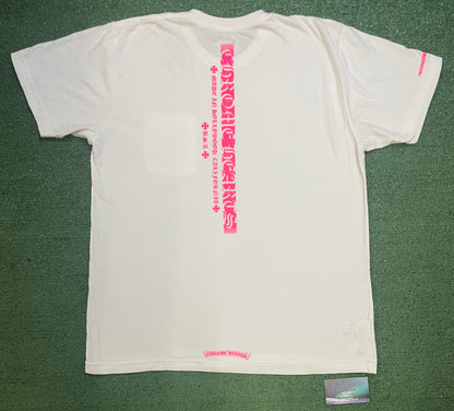 Chrome Hearts made in Hollywood USA white and pink tee