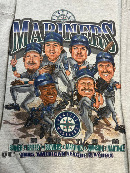 Vintage 1995 American League playoffs Seattle Mariners playoffs crewneck