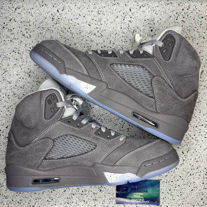 Jordan 5 Wolf Grey 10 Men/11.5 Women “Preowned”