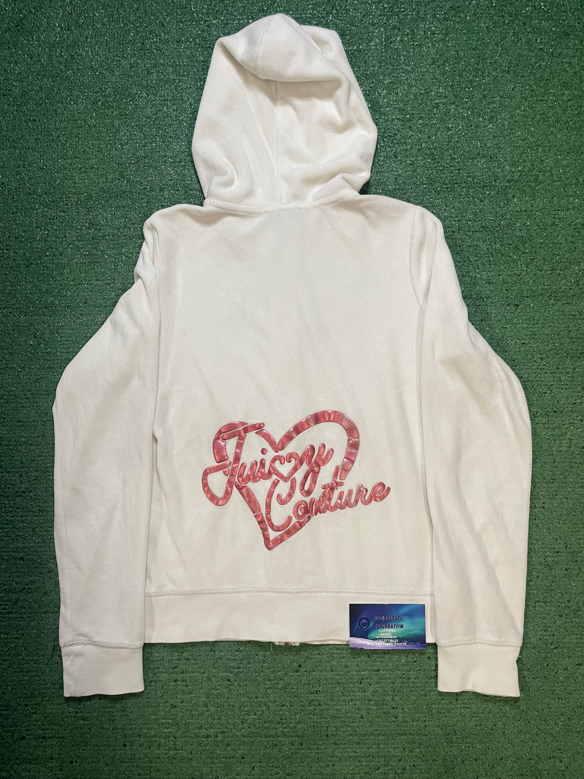Vintage Juicy Couture white & red heart hoodie