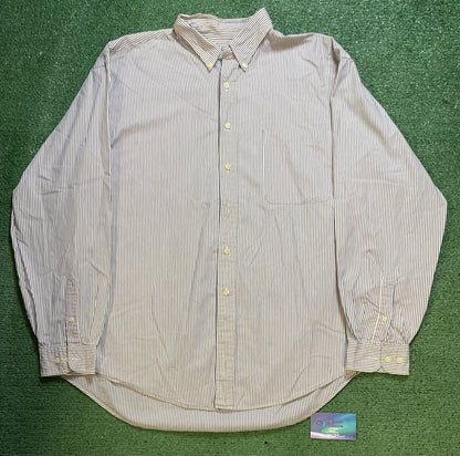 Eddie Bauer AKA white blue button up