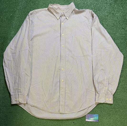 Eddie Bauer AKA white blue button up