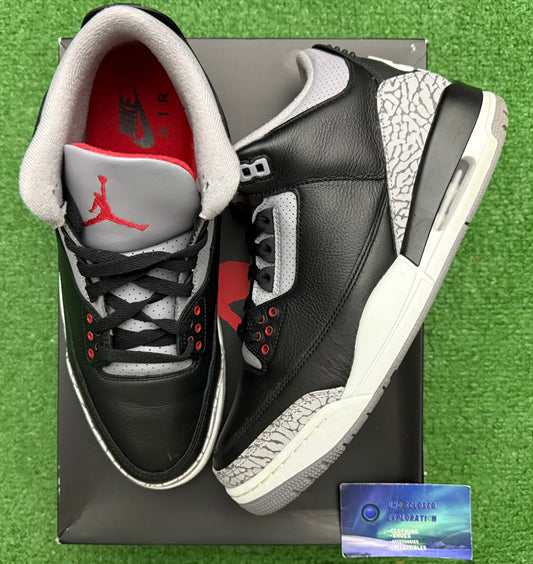 Jordan 3 Black Cement 10.5 Men/12 Women “Preowned”
