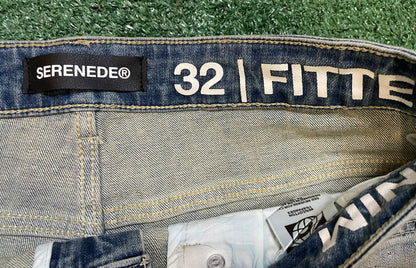 Serenede light wash rhinestone jeans