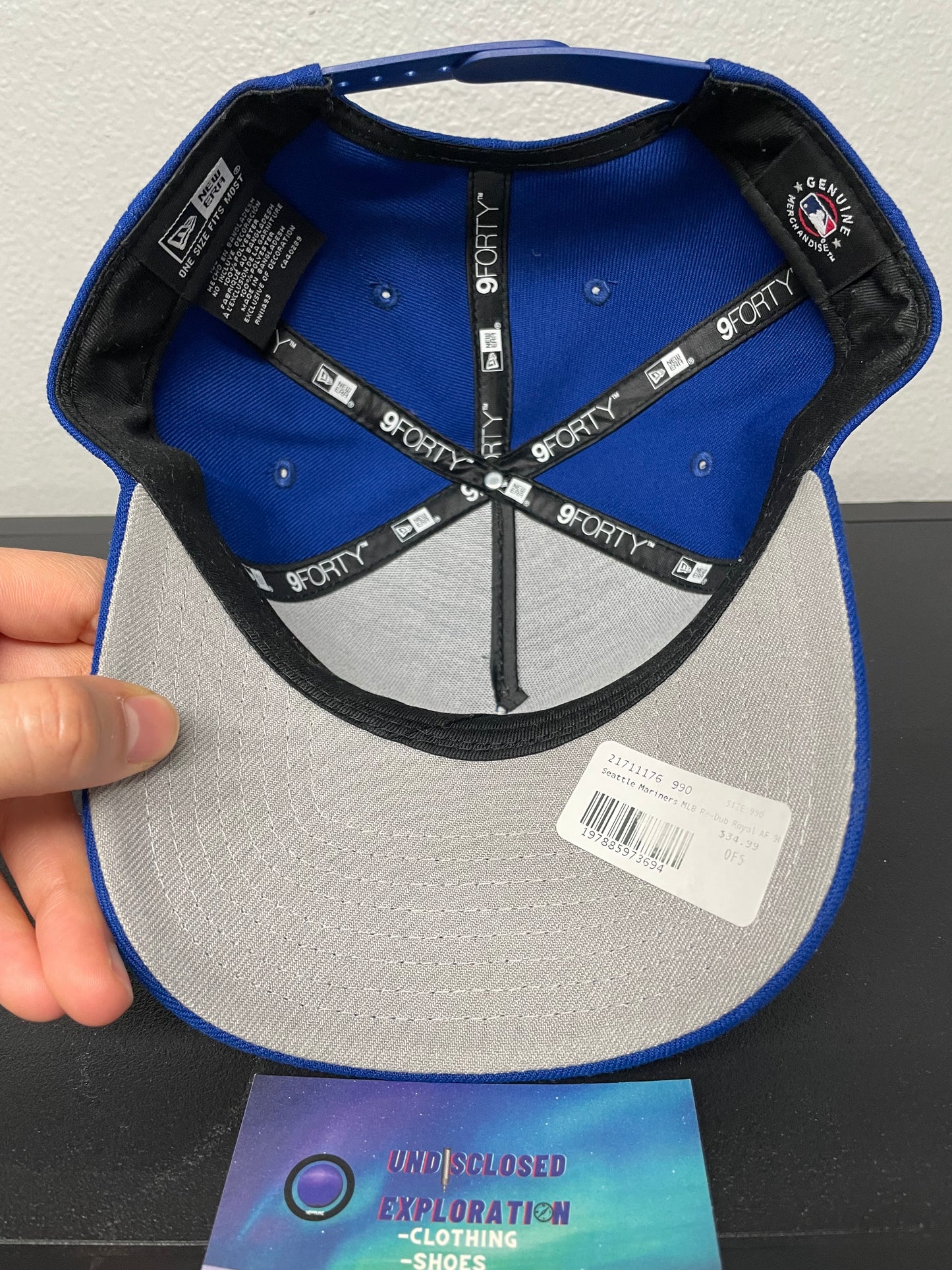 Seattle Mariners royal blue and white hat