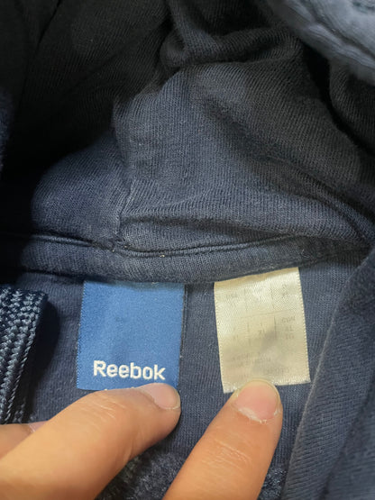 Vintage Reebok navy paint splatter hoodie