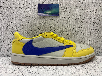Jordan 1 Low Travis Scott Canary 10 Men/11.5 Women “Preowned”