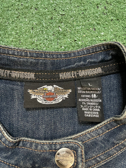 Harley Davidson heart & eagle jean jacket