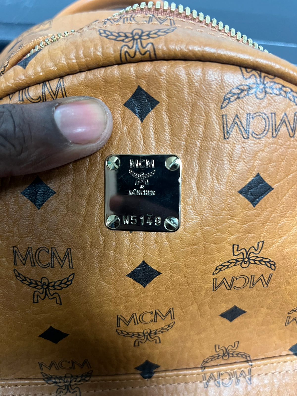 MCM Stark backpack cognac Visetos monogram