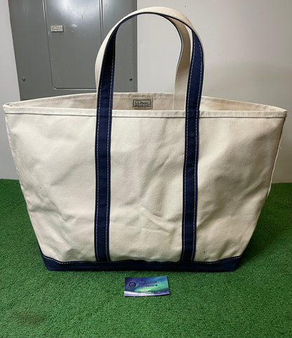 Vintage 1990s LL Bean navy blue boat and tote bag