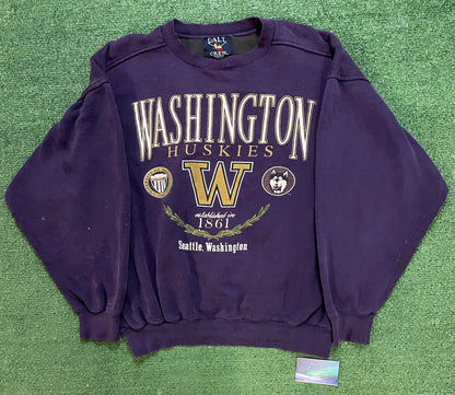 Vintage 1990s UW University of Washington huskies crewneck