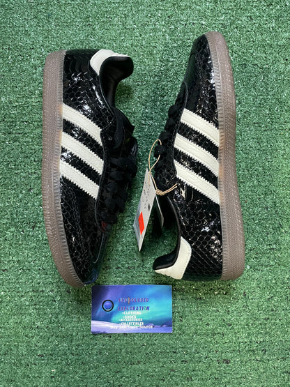 Adidas samba black patent snakeskin