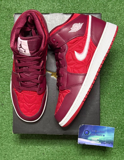 Jordan 1 Mid Red Quilt