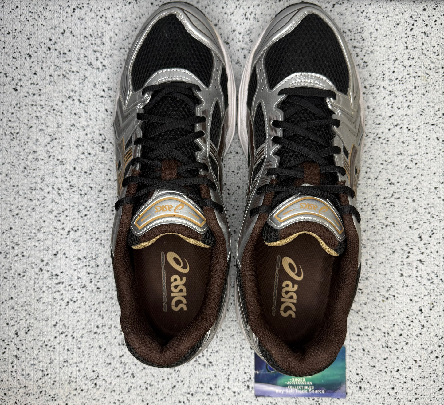 ASICS Gel Kayano 14 Black Coffee Silver 12 Men/13.5 Women “Preowned”