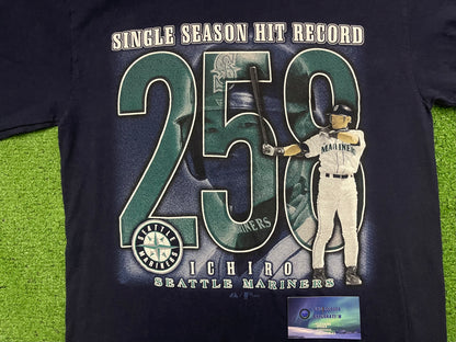 Vintage Ichiro Seattle Mariners single season hit record  Tee