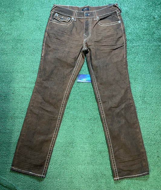 True Religion brown wash Ricky jeans