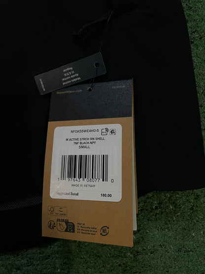 The North Face active stretch shell rain black jacket