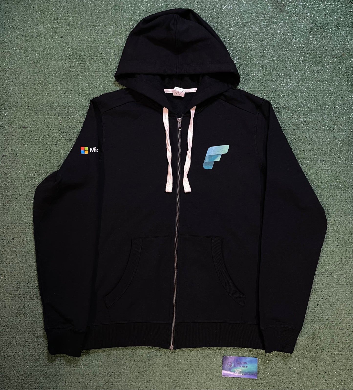 Microsoft black zip up hoodie