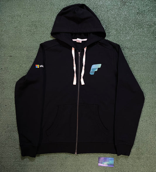 Microsoft black zip up hoodie