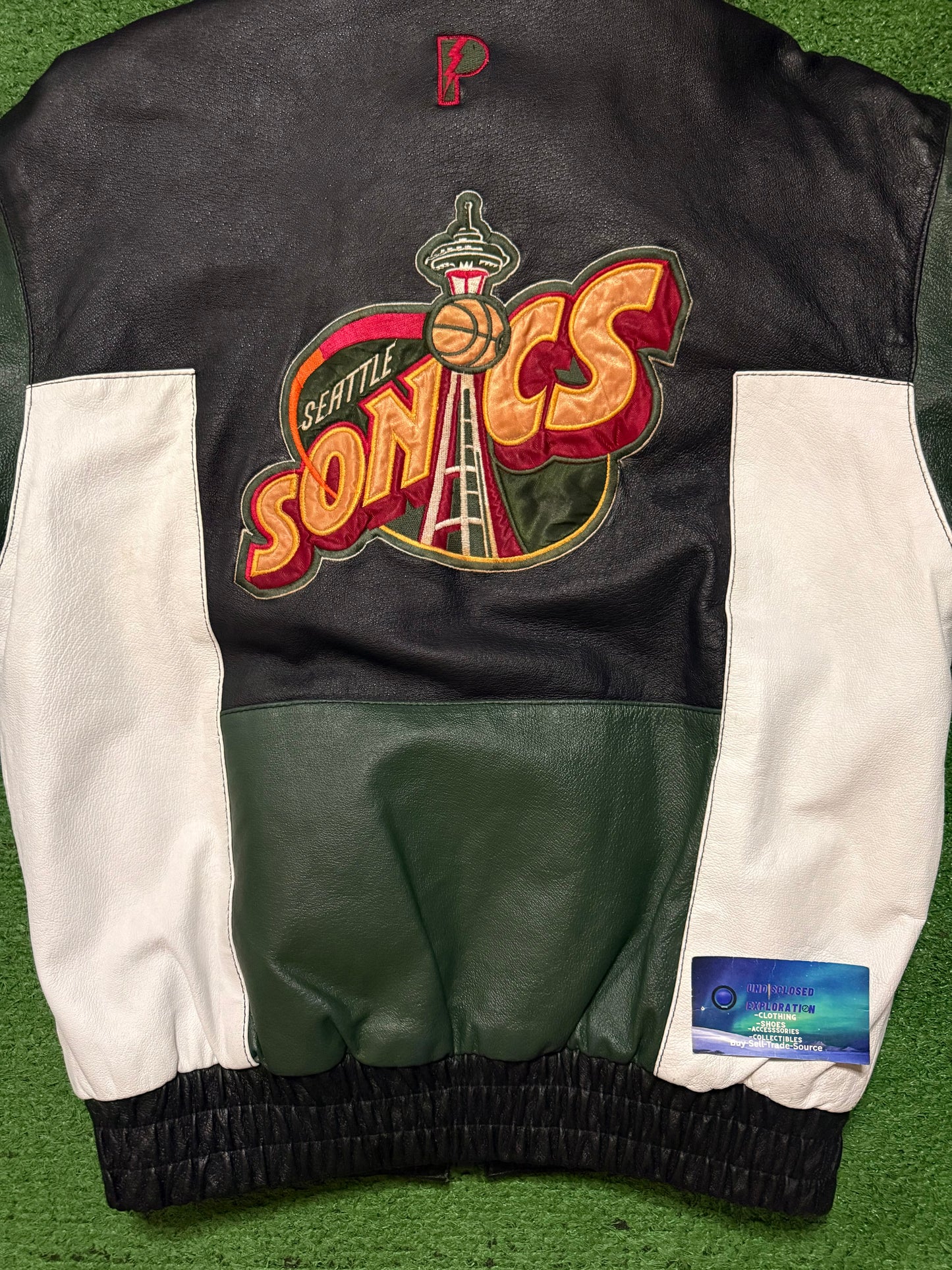 Vintage Seattle SuperSonics Leather Jacket Pro Player
