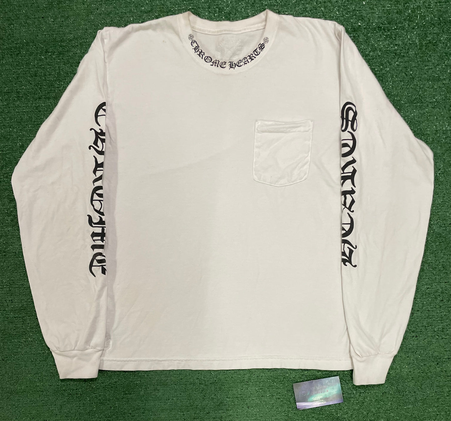 Chrome Hearts neck logo white longsleeve