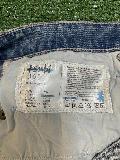 Ksubi blue shredded jeans