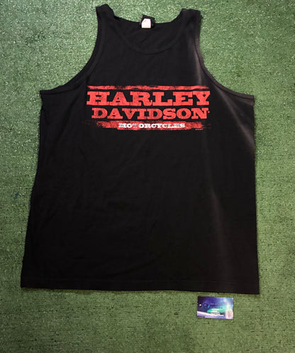 Harley Davidson black & red motorcycle tank top