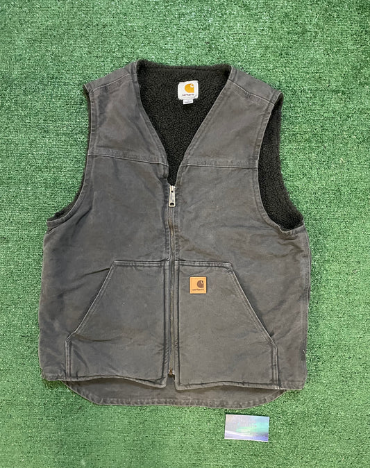 Vintage carhartt grey Sherpa vest