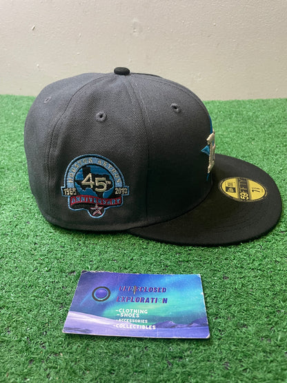Houston Astros 45th anniversary grey black and blue fitted hat