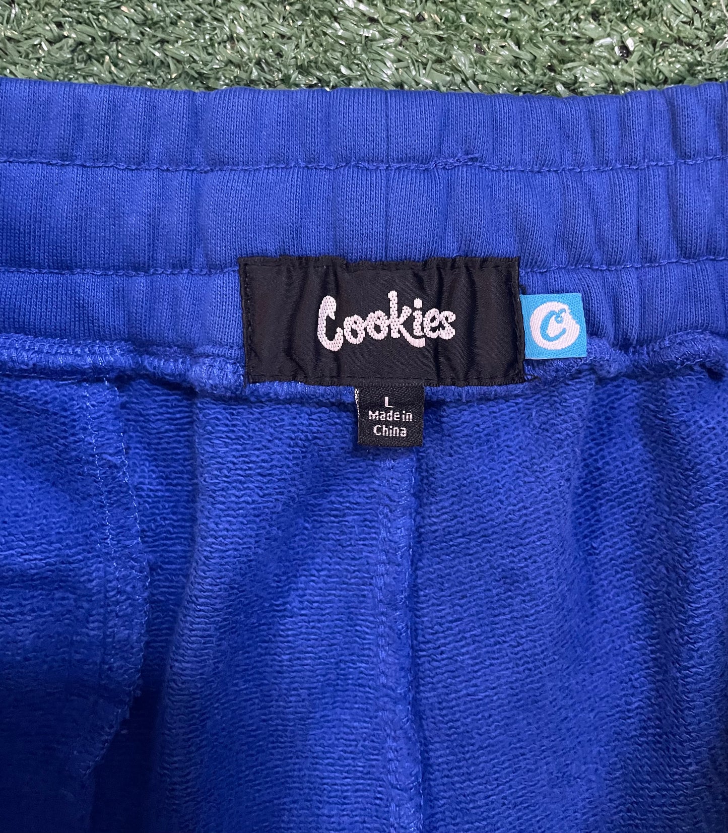 Cookies florist fleece sweatshorts washed blue