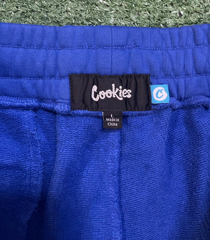 Cookies florist fleece sweatshorts washed blue