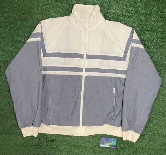 vintage 1990s Christian Dior Monsieur Color Block Striped Full Zip Track Jacket