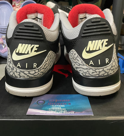 Air Jordan 3 black cement 2018 size 8.5men/10women