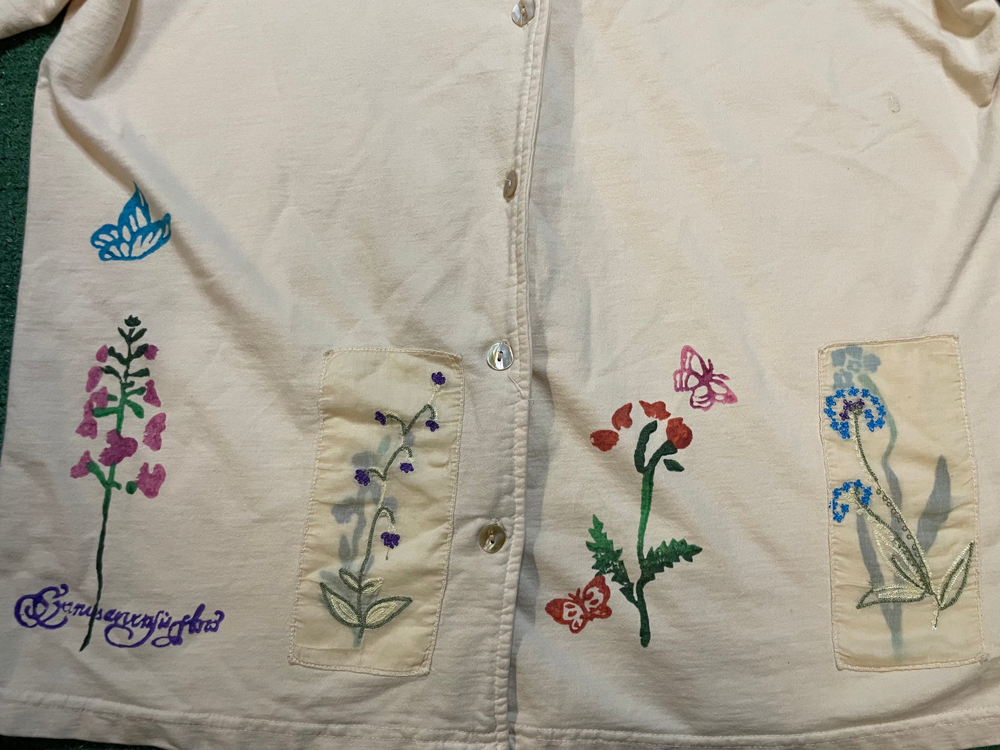 Vintage Julie Mango embroidered floral button up