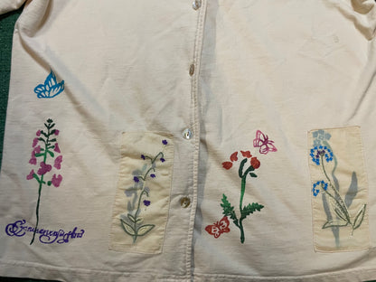 Vintage Julie Mango embroidered floral button up