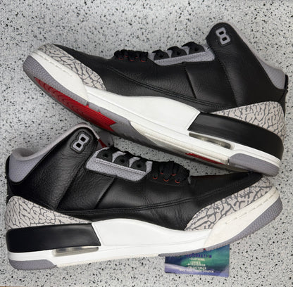 Jordan 3 Black Cement 13 Men “Preowned”