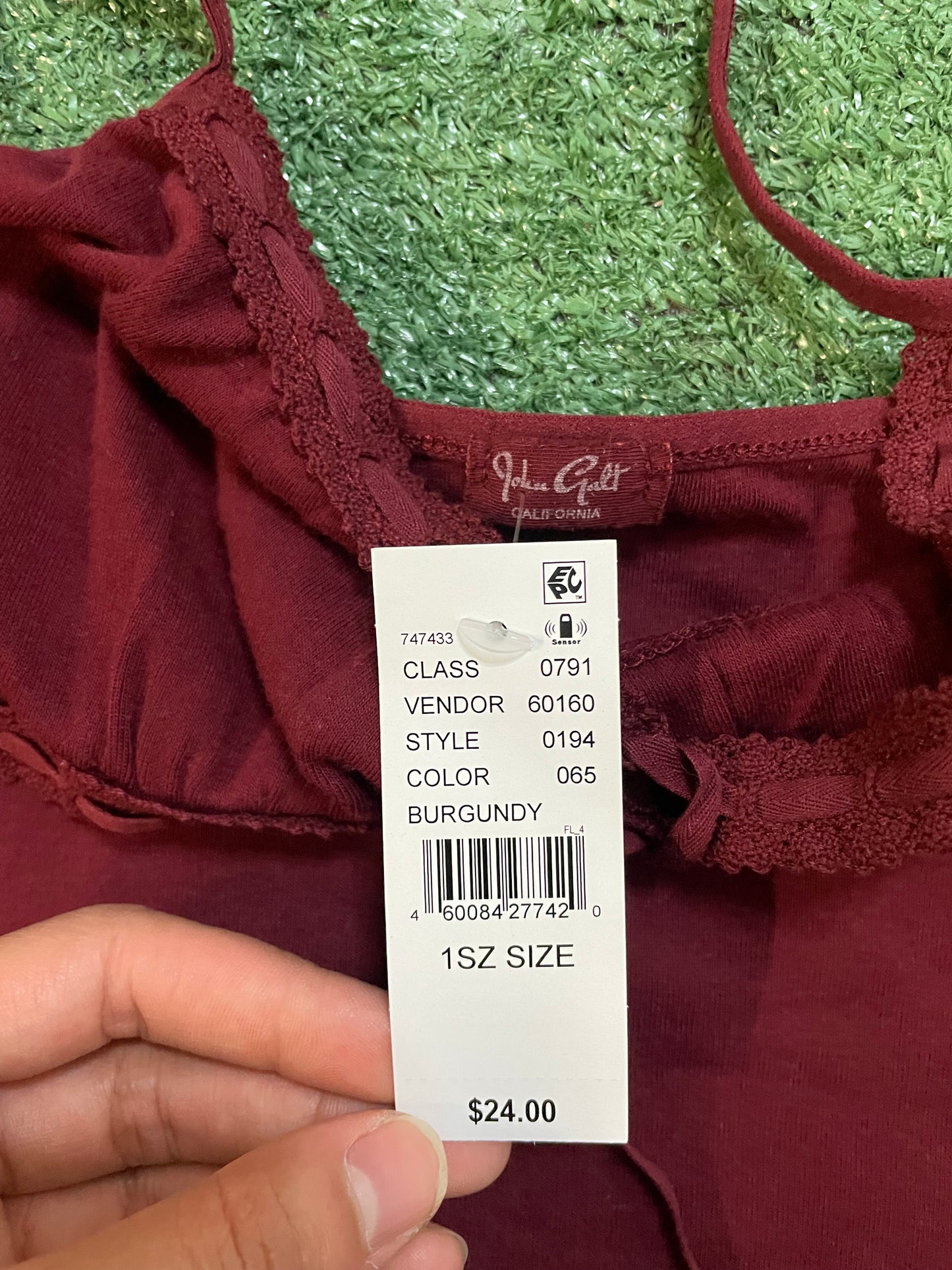 Brandy Melville/John Galt burgundy tank top