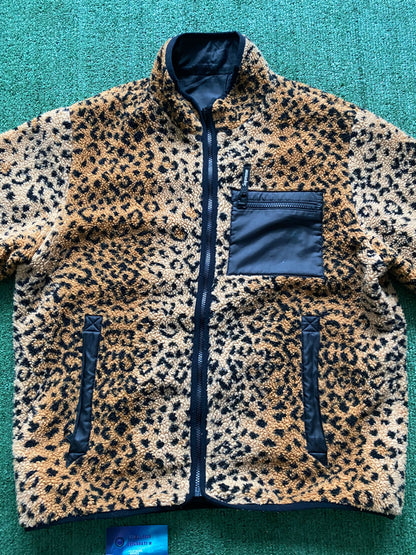 Supreme Leopard Print reversable Fleece Jacket