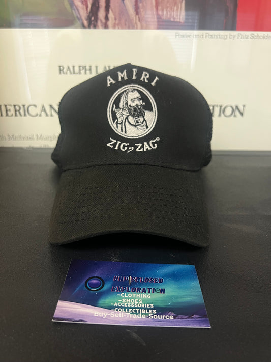 Amiri black zig zag hat