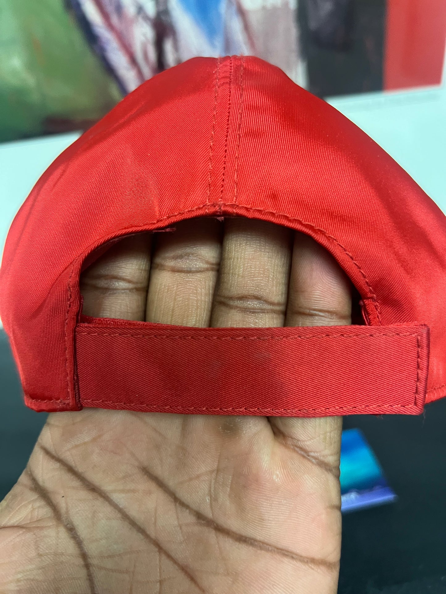 Prada re nylon red hat